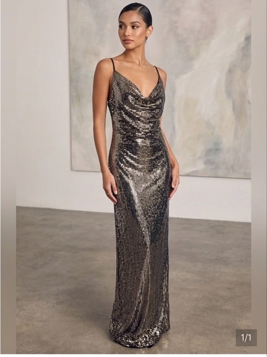 Lulus Dresses & Skirts - Lulu's glamours Sequin Cowl Draped Maxi Skirt